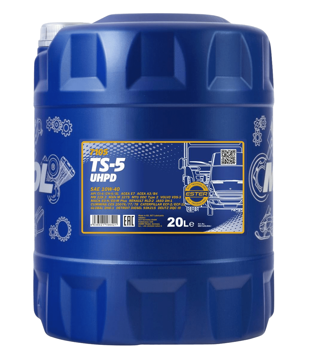 Моторное масло Mannol TS-5 UHPD 10W40, 20л